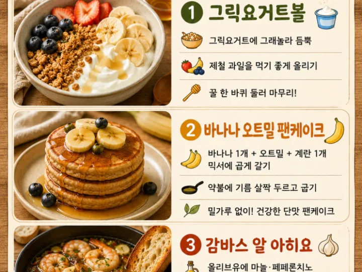 주말 브런치 메뉴 10가지－카페 안 가도 끝나요（저장）