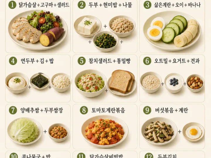 포만감 오래가는 다이어트 집밥 조합 12가지
