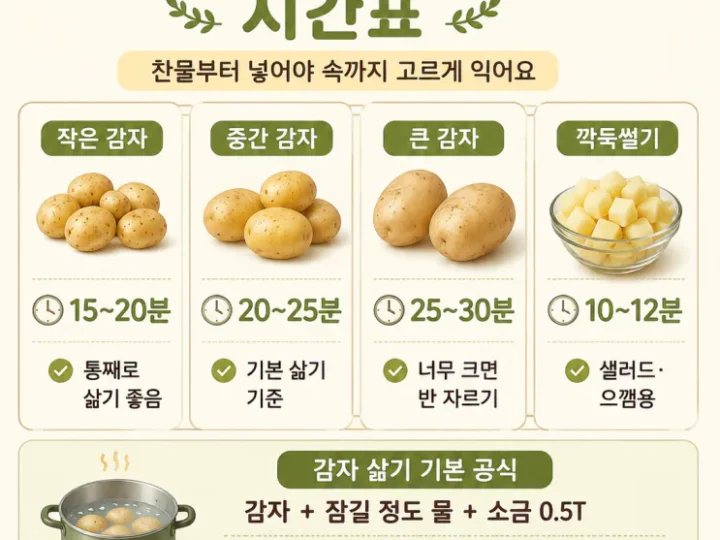 감자 삶는 법, 포슬포슬 망하는 이유 6가지