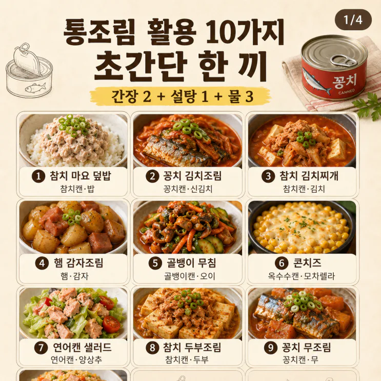 통조림 이렇게 먹는거였네, 활용 10가지