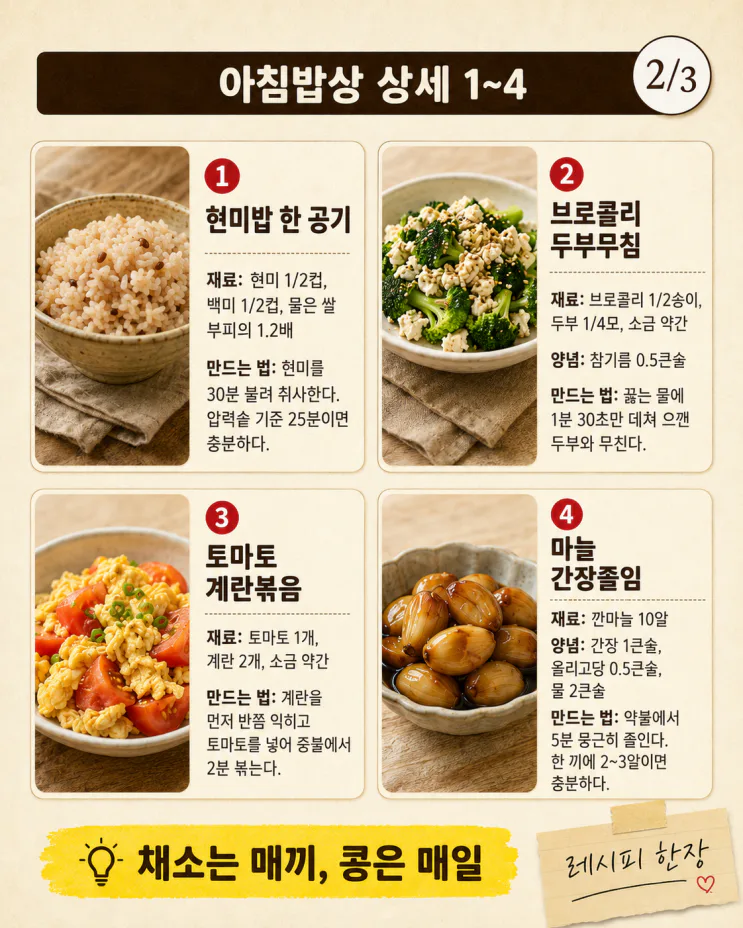 암세포가 싫어하는 아침밥상 8가지 (저장용)
