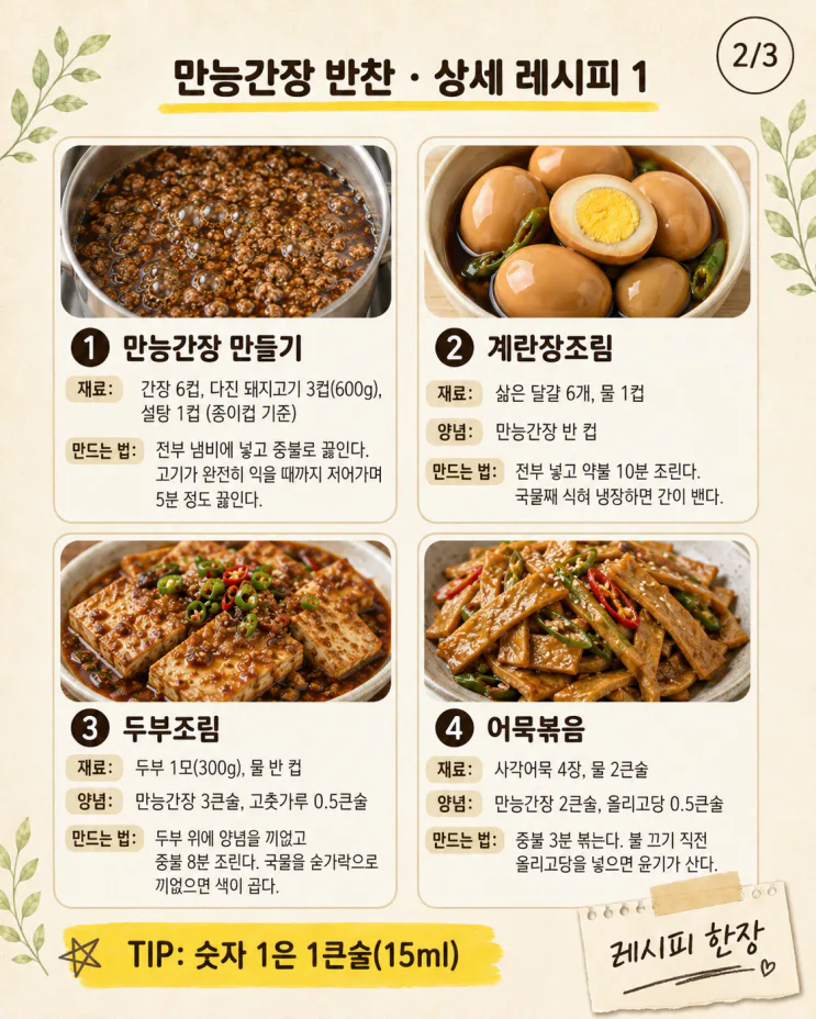 만능간장 초간단, 반찬 5가지가 한 병에서 나와요