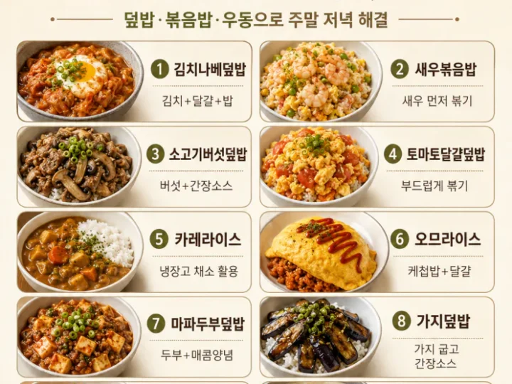 한 그릇 요리 10가지 — 외식 대신 주말 집밥