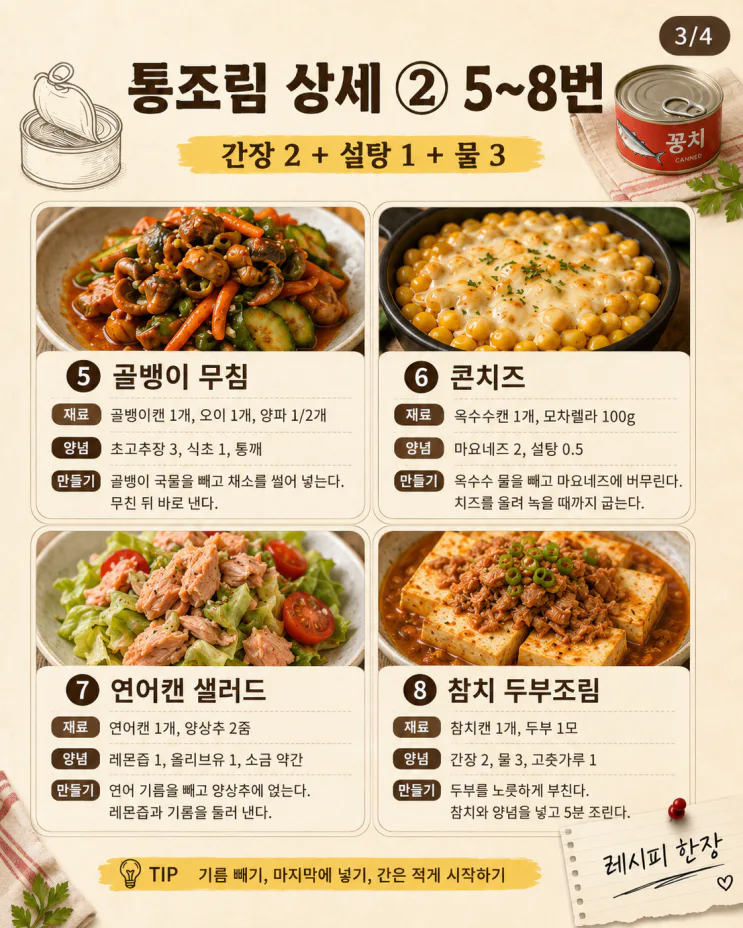 통조림 이렇게 먹는거였네, 활용 10가지