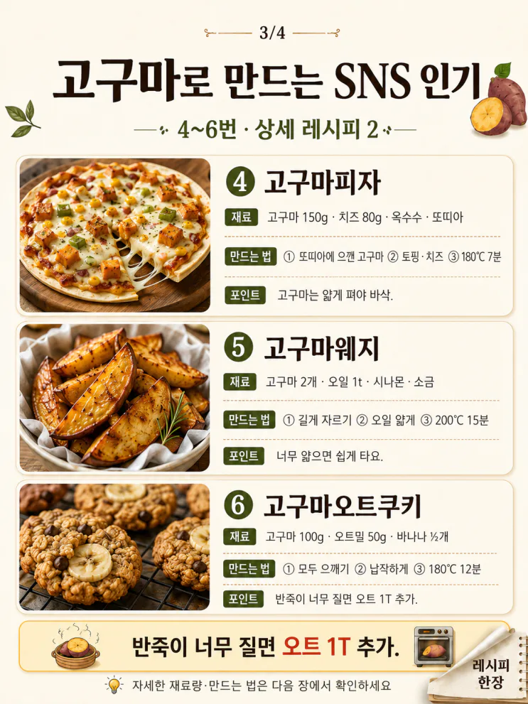 고구마 다이어트 간식 — 주말에 돌려 먹는 8가지
