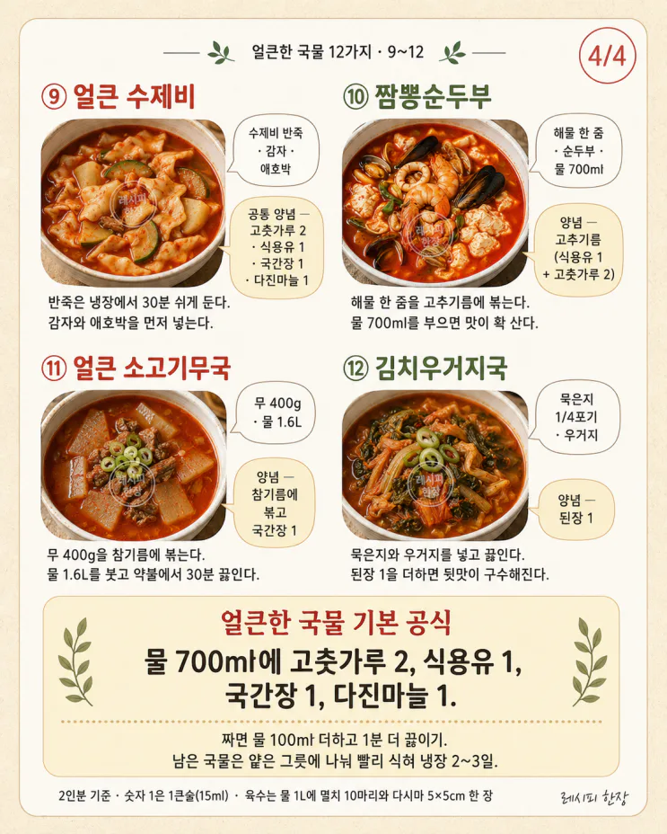 얼큰한 국물 요리 12가지, 든든한 여름 한 대접