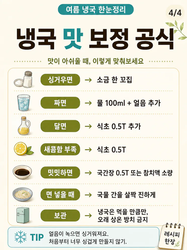 여름 냉국 9가지, 반찬 없어도 한 끼 되는 시원한 조합