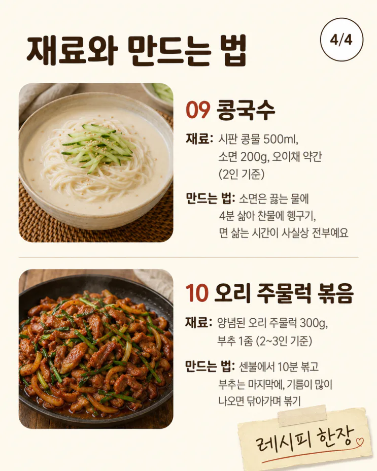 중복 보양식 10가지, 오래 끓이지 않고 챙기는 여름 밥상