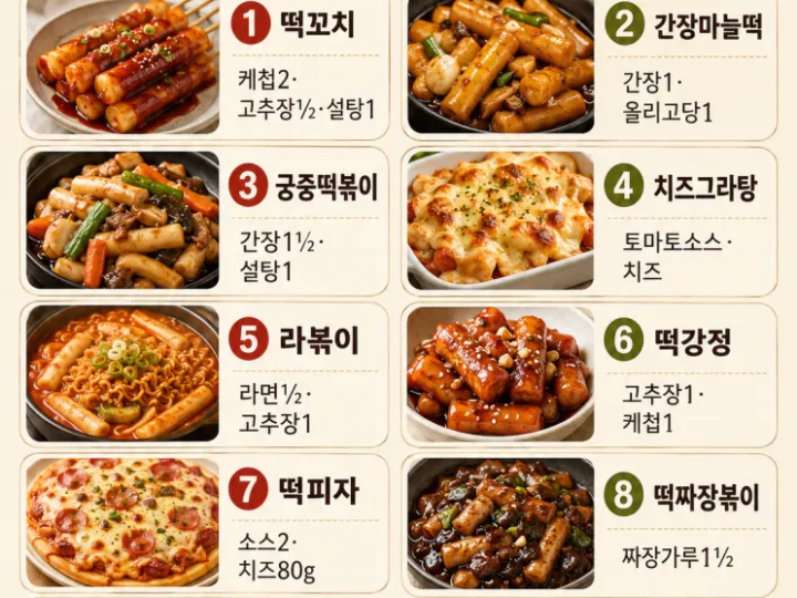 떡볶이떡 요리 9가지 — 남은 떡을 살리는 변신 메뉴 9가지
