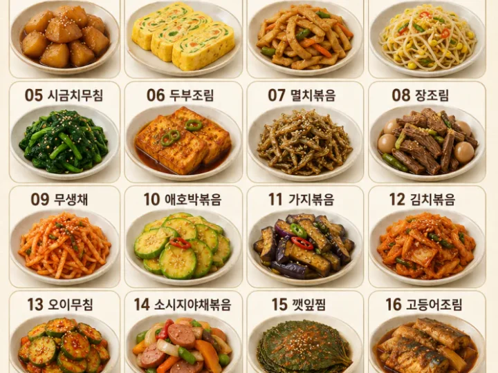엄마가 자주 해주던 반찬 20가지 — 익숙해서 더 맛있는 집밥