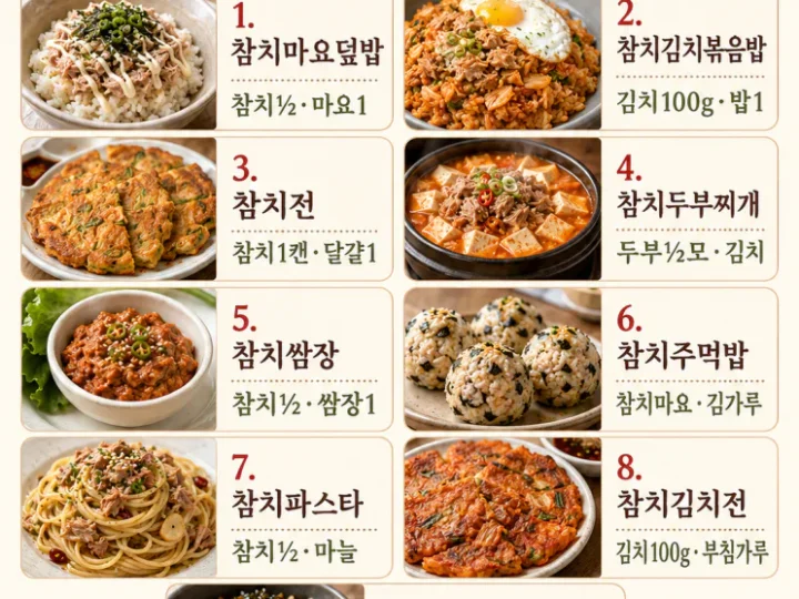 참치캔 요리법 — 밥 한 공기 순삭하는 9가지(저장용)