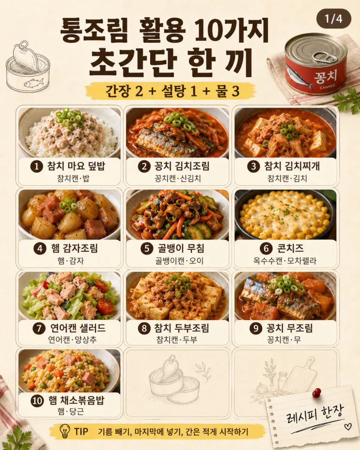 통조림 이렇게 먹는거였네, 활용 10가지