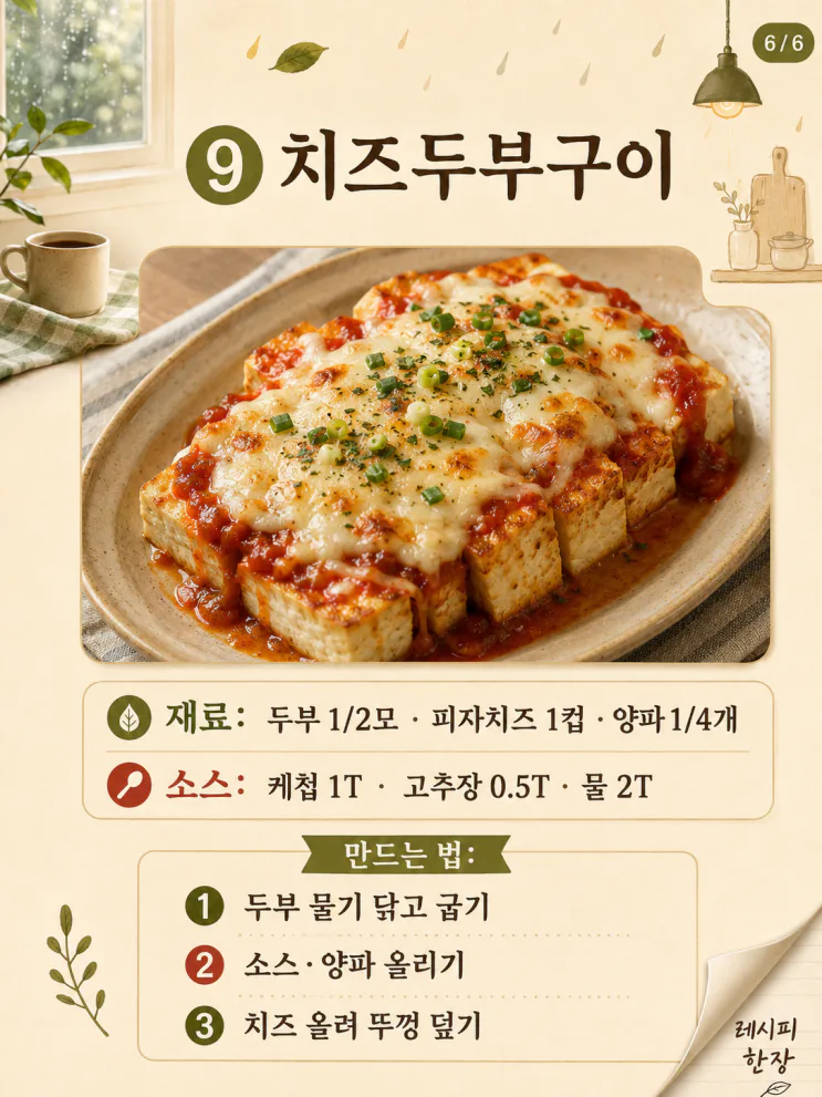 치즈 한 봉지로 만드는 비 오는 날 간식 9가지
