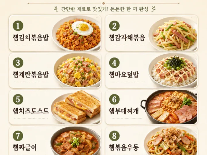 햄 요리 10가지, 한 캔 사면 10분 집밥이 달라져요