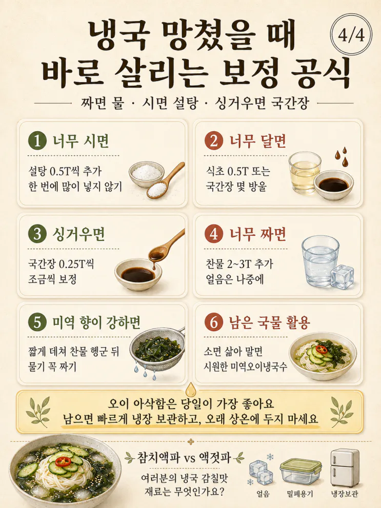 미역 오이냉국 레시피, 참치액은 육수 말고여기 먼저 넣으세요