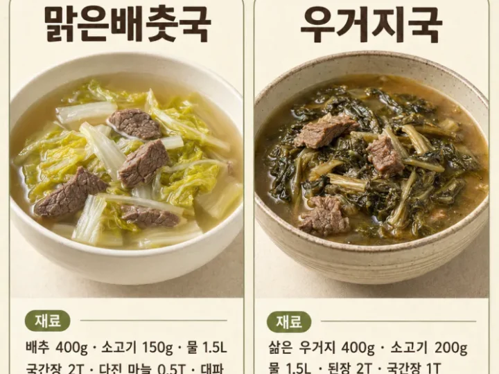 한 달 아침국 30가지 — 오늘 뭐 끓일지 달력처럼 고르세요