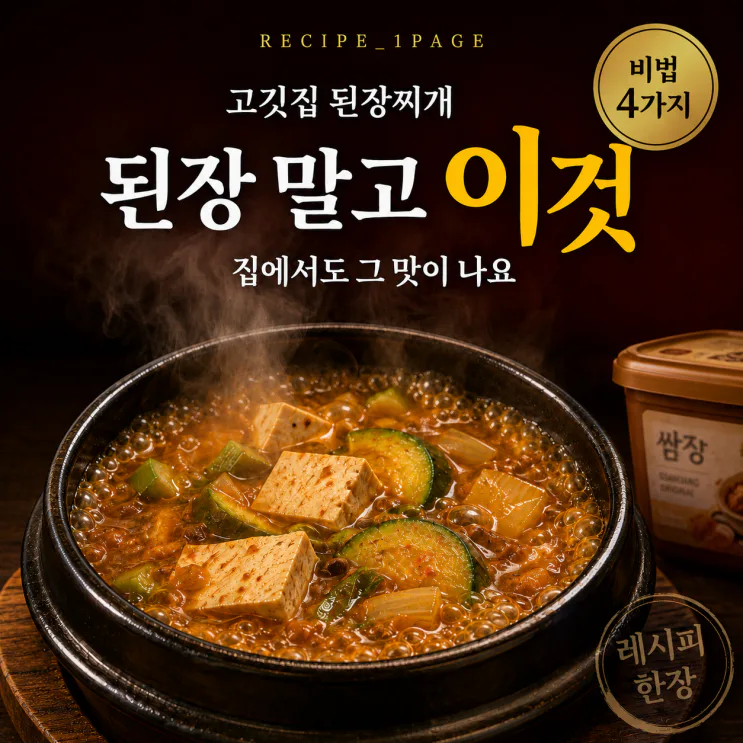 고깃집에서 쓰는 된장찌개 비법, 된장 말고 이게 들어갑니다