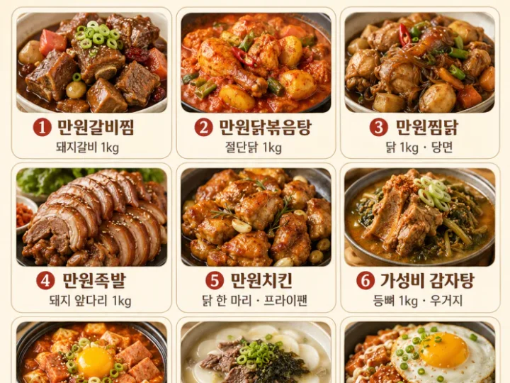 장보기 부담 줄이는 류수영 가성비 9가지 레시피— 만원으로 온 식구 저녁