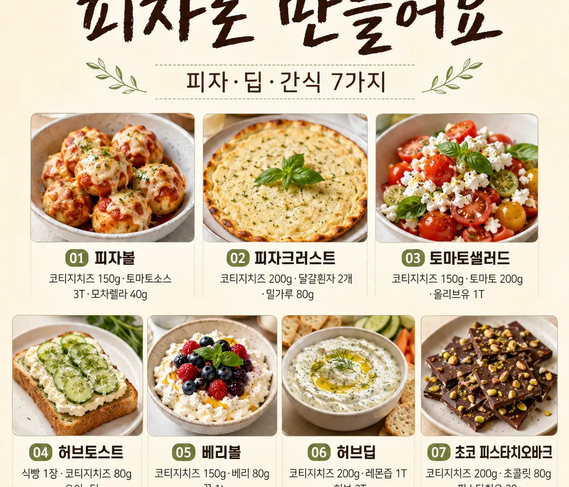 요즘 핫한 코티지치즈, 그냥 떠먹지 마세요 — 피자·샐러드·간식 7가지