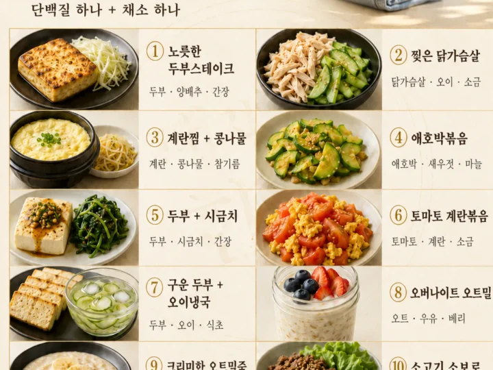 바지가 꽉 끼기 시작했다면 — 굶지 않고 먹는 다이어트 집밥 12가지
