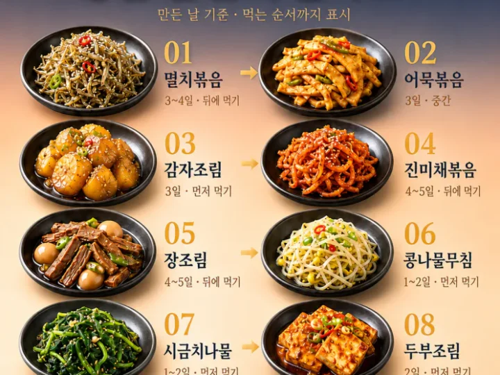 일요일 1시간 밀프렙 — 평일 반찬 걱정 끝나는 밑반찬 10가지
