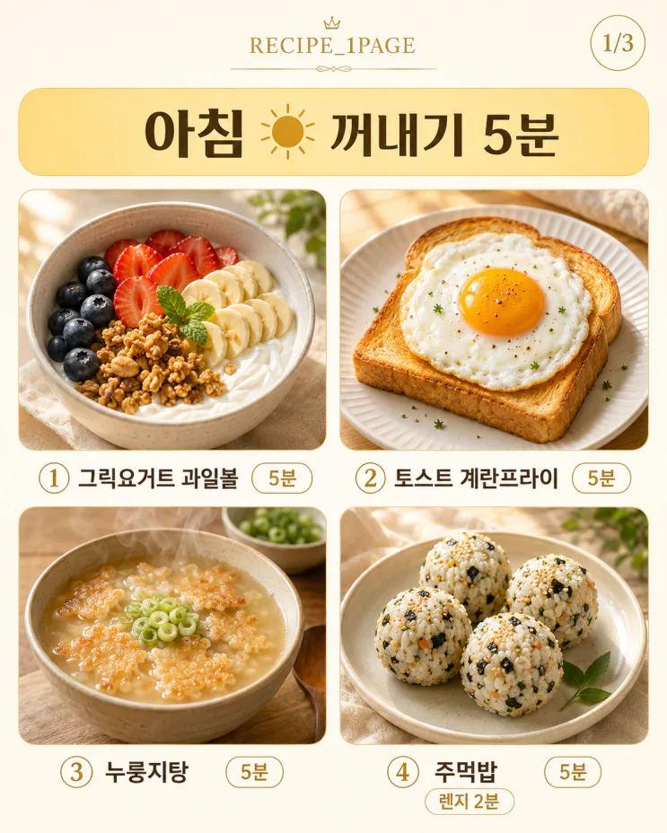 온 가족 다 집에 있는 날 — 세 끼 차리기 안 힘든 메뉴 12가지