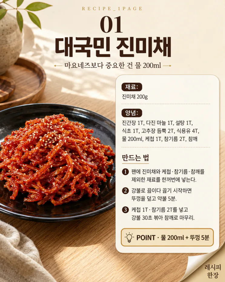 레시피 누적 3억뷰 류수영, 밥도둑 반찬 9가지