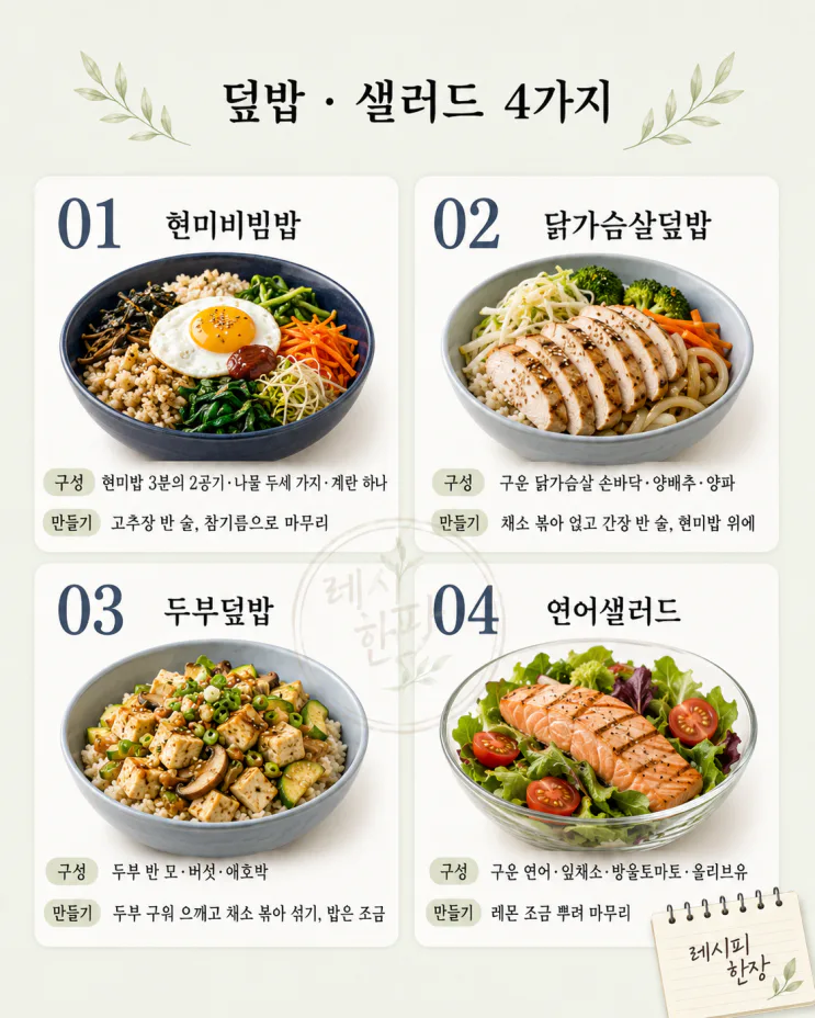 오후만 되면 당 떨어진다면 — 안 처지는 점심 12가지