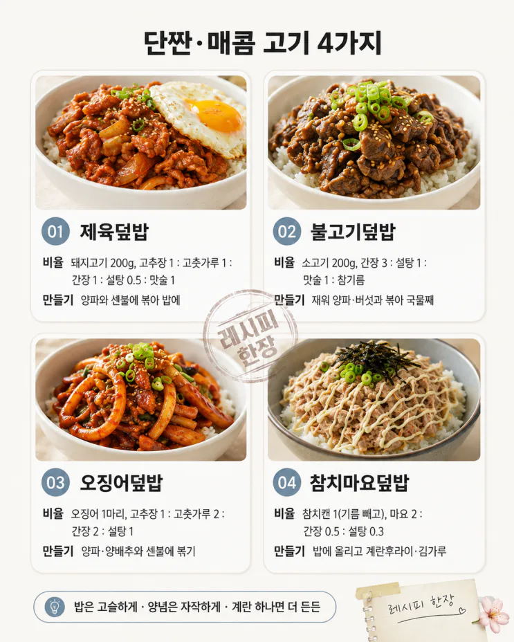 반찬 없고 밥만 있다면 — 하나 볶아 올리는 덮밥 12가지