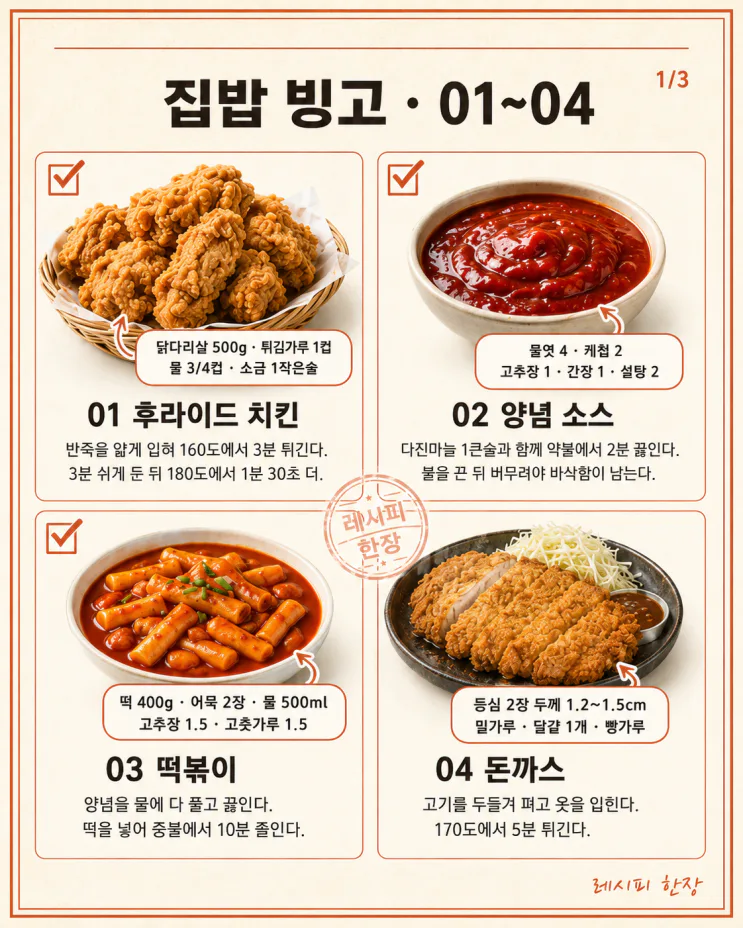 배달앱 열기 전에 — 집에서 만드는 인기메뉴 12가지