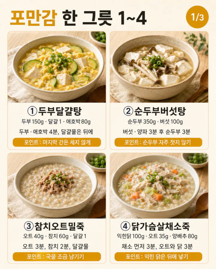늦은 저녁, 밥은 부담되고 배고프다면 — 포만감 한 그릇 8가지