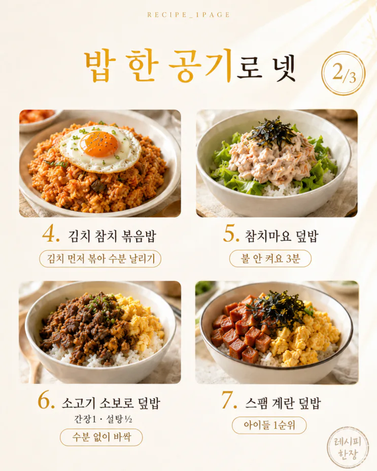 늦잠 자고 일어난 아침 — 아점으로 딱 좋은 한 그릇 10가지