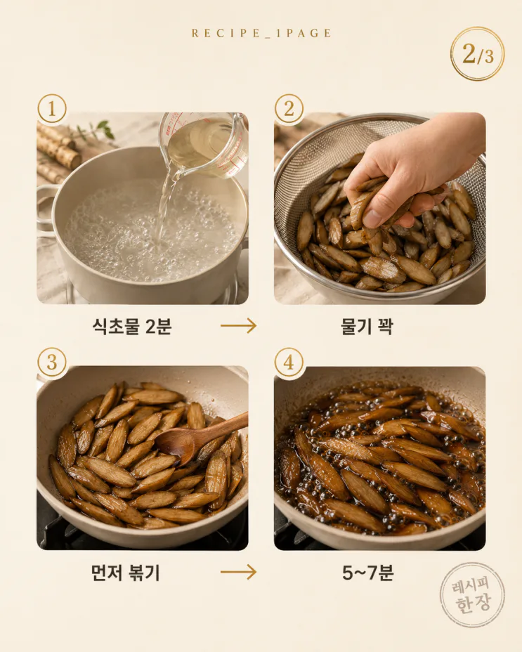 반찬가게 우엉조림이 아삭한 이유 — 우엉조림 황금레시피