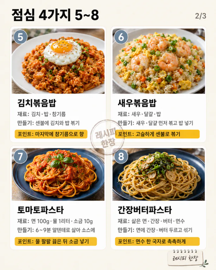 프라이팬 하나로 아침·점심·저녁 — 하루 세 끼 12가지