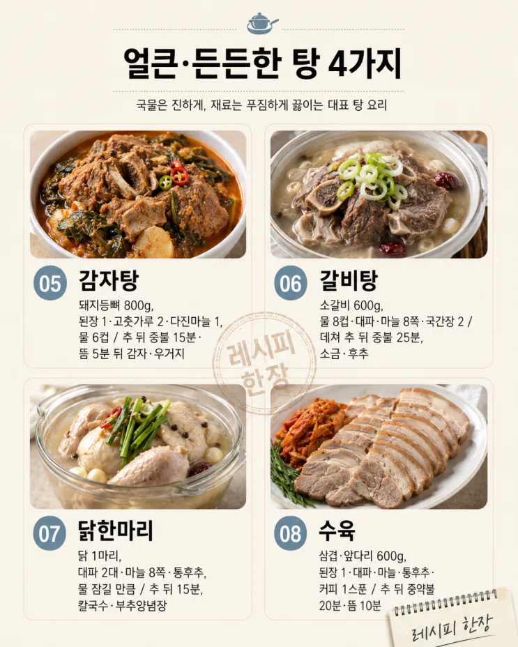 압력솥 하나로 푹 끓이는 보양 한 그릇 12가지
