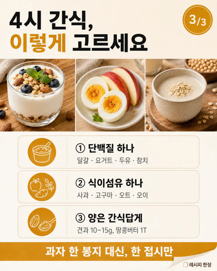오후 4시만 되면 배고프다면 — 저녁 전 포만감 간식 8가지