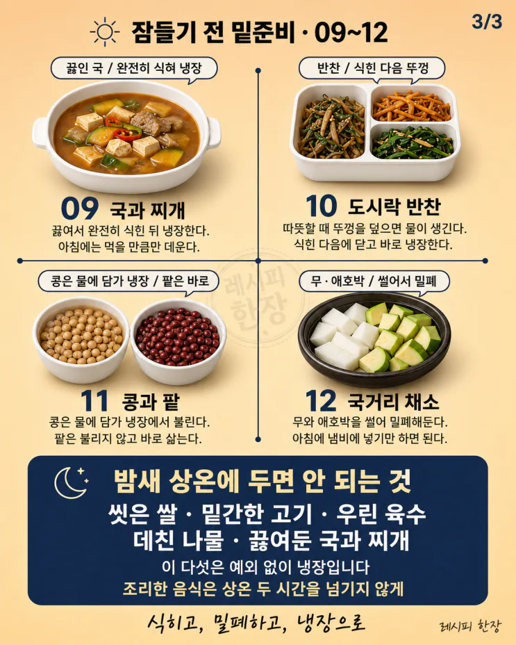오늘 밤 10분만 해두세요— 내일이 편한 밑준비 12가지