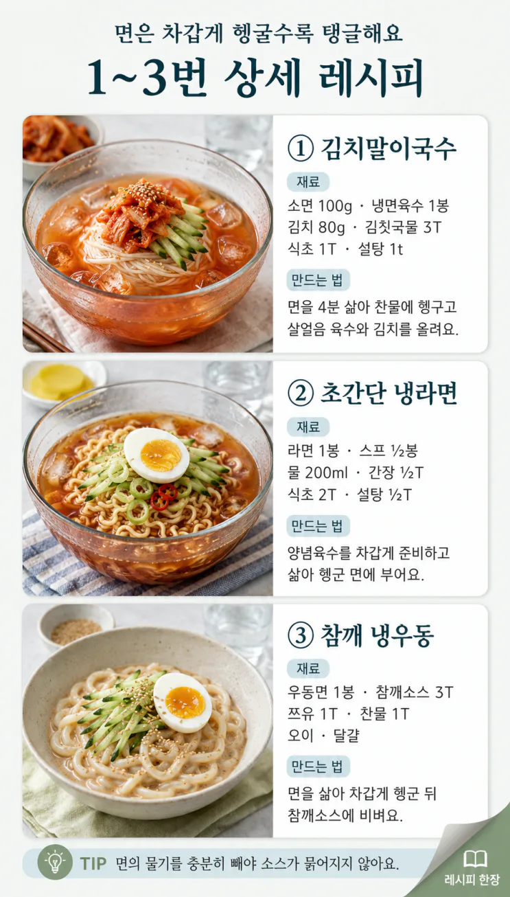 열대야 음식 10가지 — 차갑게 먹는 여름 야식