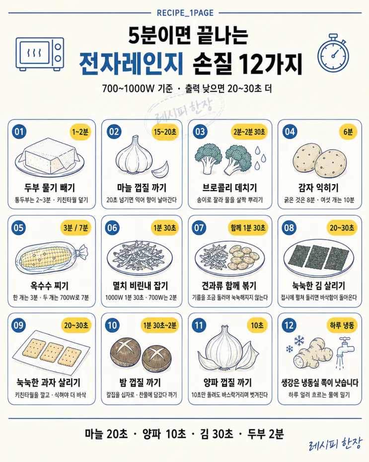 전자레인지 5분 손질 꿀팁 12가지