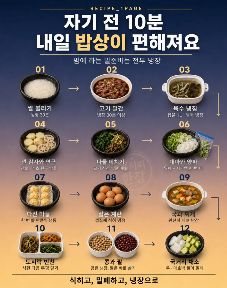 오늘 밤 10분만 해두세요— 내일이 편한 밑준비 12가지