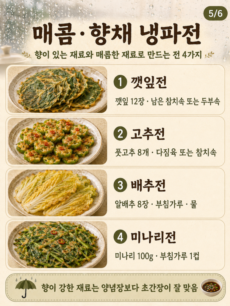 남은 재료 전부 전으로 — 냉장고 털어 만드는 냉파 부침개 20