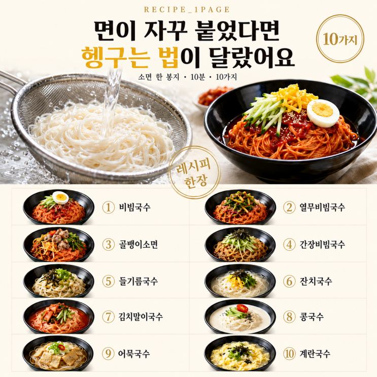 ソム麺1袋あれば—10分昼食麺10種類