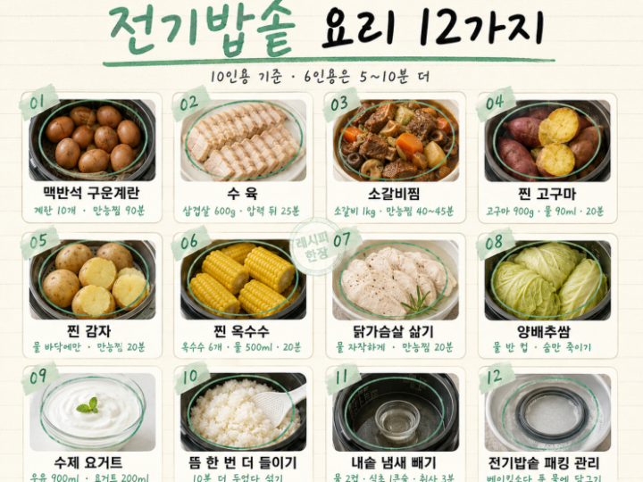 '아직도 밥만 하세요?' 전기밥솥으로 끝내는 요리 12가지