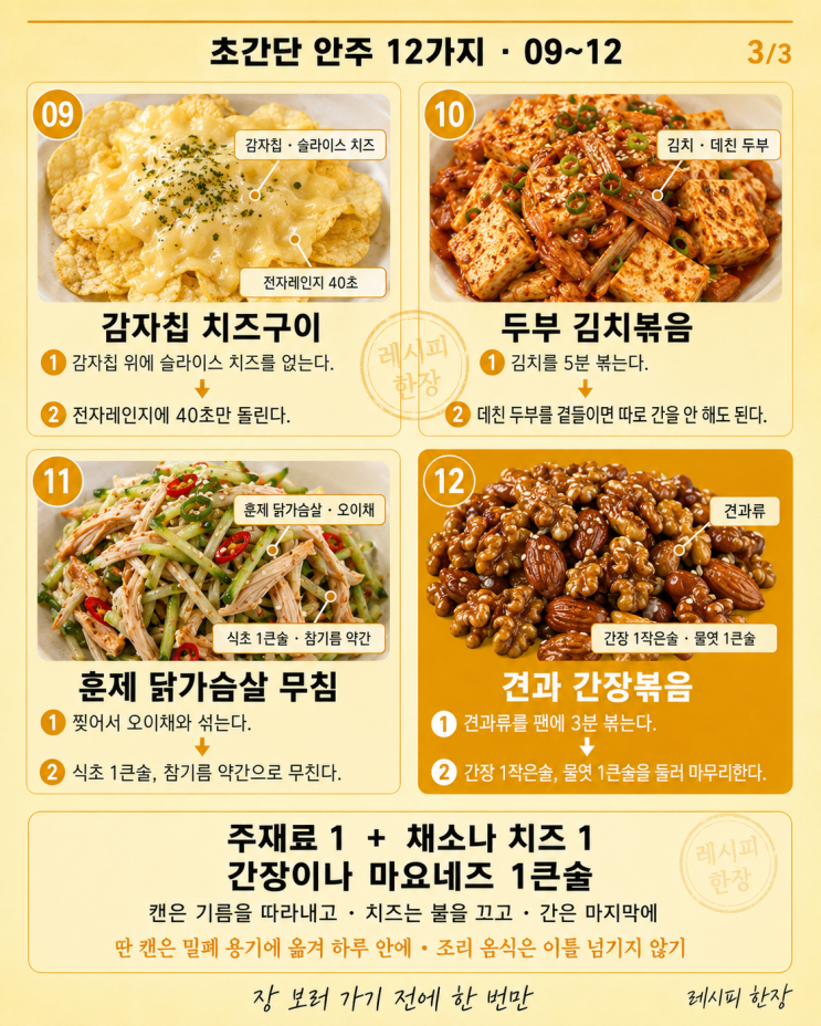 편의점 재료로 만드는 초간단 안주 12가지