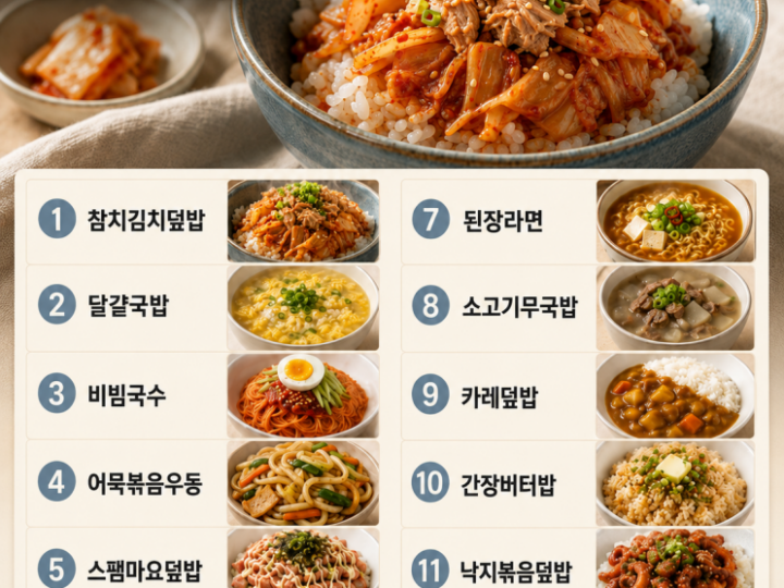 라면 끓일 시간이면 충분해요 — 10분 저녁 한 그릇 12가지