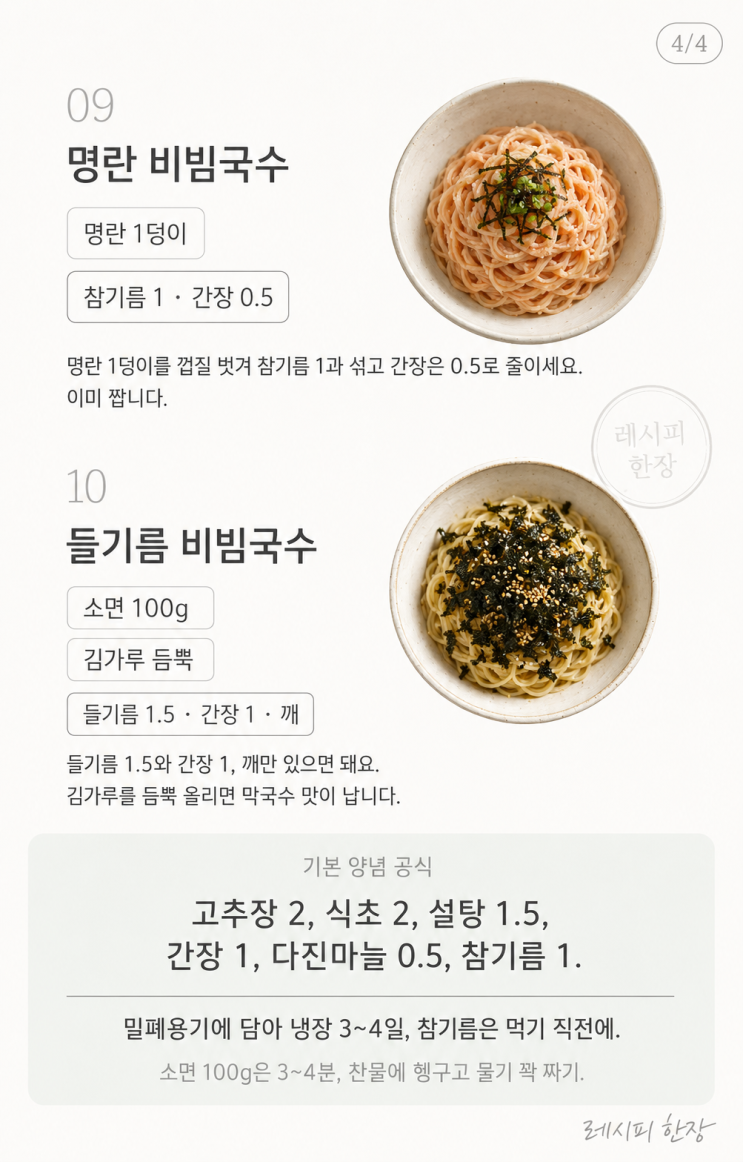 숨 막히는 더위! 10분만에 휘리릭 비벼내는 비빔국수 10가지