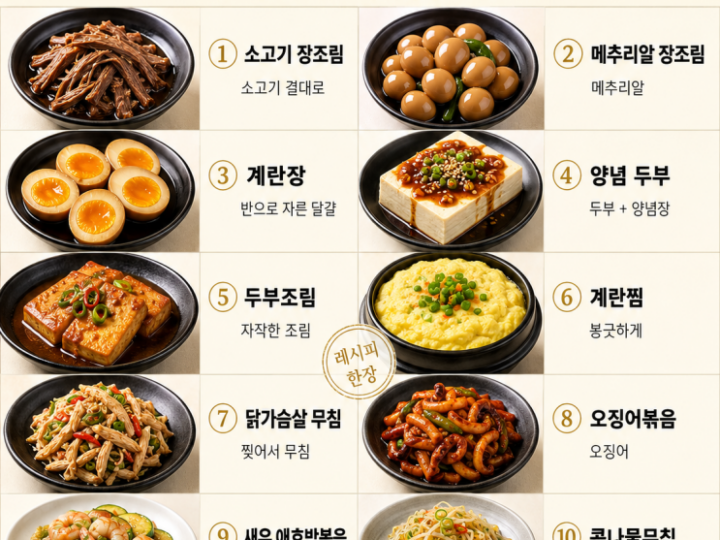 근력운동 시작한 50대라면 — 닭가슴살 말고 단백질 반찬 12가지