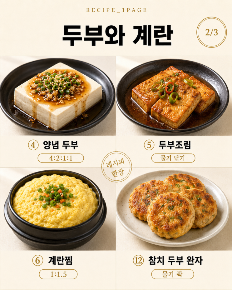 근력운동 시작한 50대라면 — 닭가슴살 말고 단백질 반찬 12가지