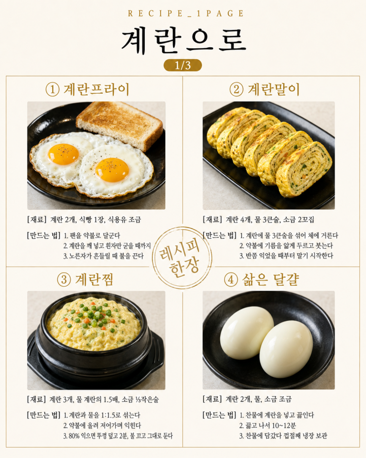 아침에 빵만 먹던 집 — 5분이면 되는 단백질 아침 10가지