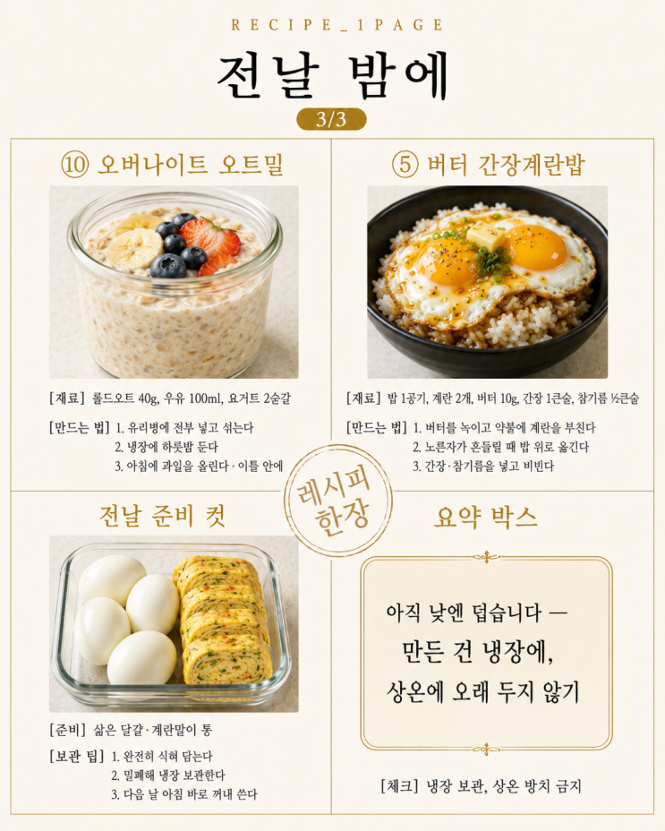 아침에 빵만 먹던 집 — 5분이면 되는 단백질 아침 10가지